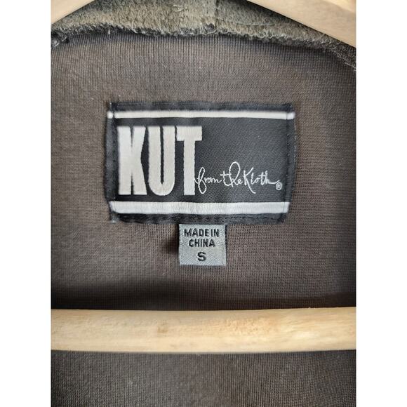 Kut From The Kloth Women's Tayanita Faux Vegan Suede Draped 90s Jacket - Picture 4 of 6